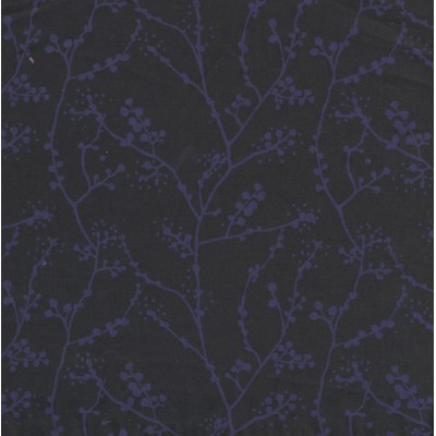 Popeline Brindille bleu nuit et violet