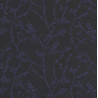 Popeline Brindille bleu nuit et violet