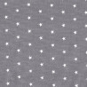 Poplin grey with white stars