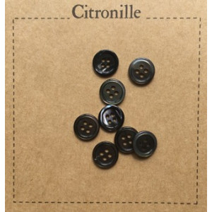 Boutons nacre gris foncé