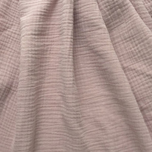 Double gaze de coton organique rose ancien