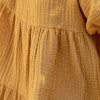 Double gaze de coton organique jaune safran