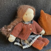 Little scottish girl, cardigan and socks to knit for Happy to see you dolls