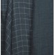 Dark grey double-sided checked linen