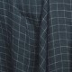 Dark grey double-sided checked linen