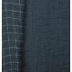 Dark grey double-sided checked linen
