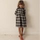 Lin tartan noir et blanc