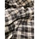 Lin tartan noir et blanc