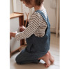 Lin rayures naturel et noir