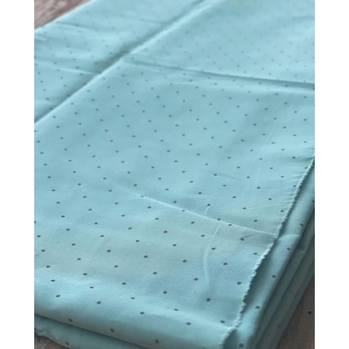 coupon 1m80 poplin glacier with smoke grey dots