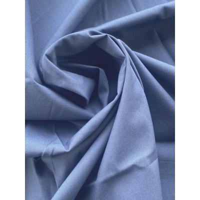 coupon 1m80 poplin glacier with smoke grey dots