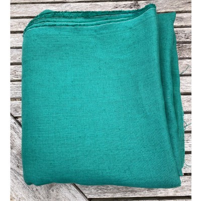 Emerald washed linen coupon of 3m