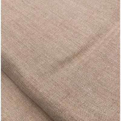 Coupon 3 m de lin chevrons café latte