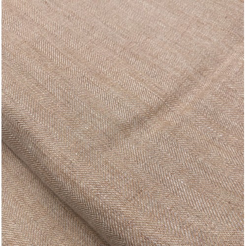Herringbones linen coffee latte