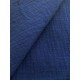 Coupon double gaze de coton bleu marine