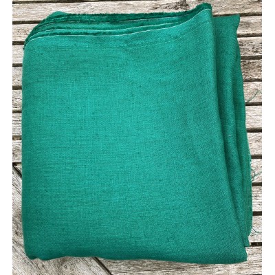Emerald washed linen coupon of 3m