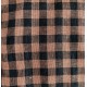 Coupon 3 m of gingham checks linen rosewood and black