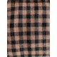 Coupon 3 m of gingham checks linen rosewood and black