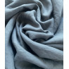 Large width washed linen grey blue