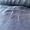 linen double gauze in light blue check