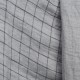 Coupon 1m70 de lin double face à carreaux gris bleu