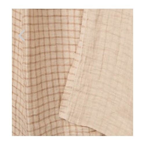 Coupon of 0m80 of dark grey double-sided checked linen