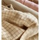 Coupon of 0m80 of dark grey double-sided checked linen