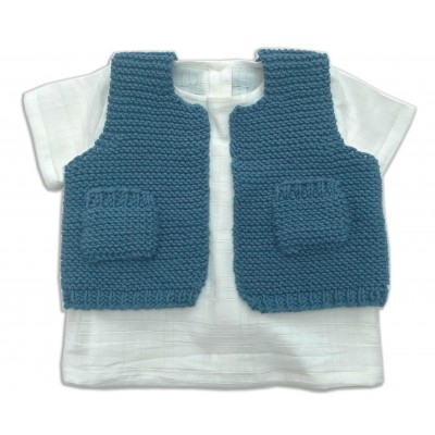 Gilet d'été en coton pour bébé