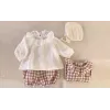 Patron couture Citronille : blouse raglan à col volanté et bloomer pour bébé