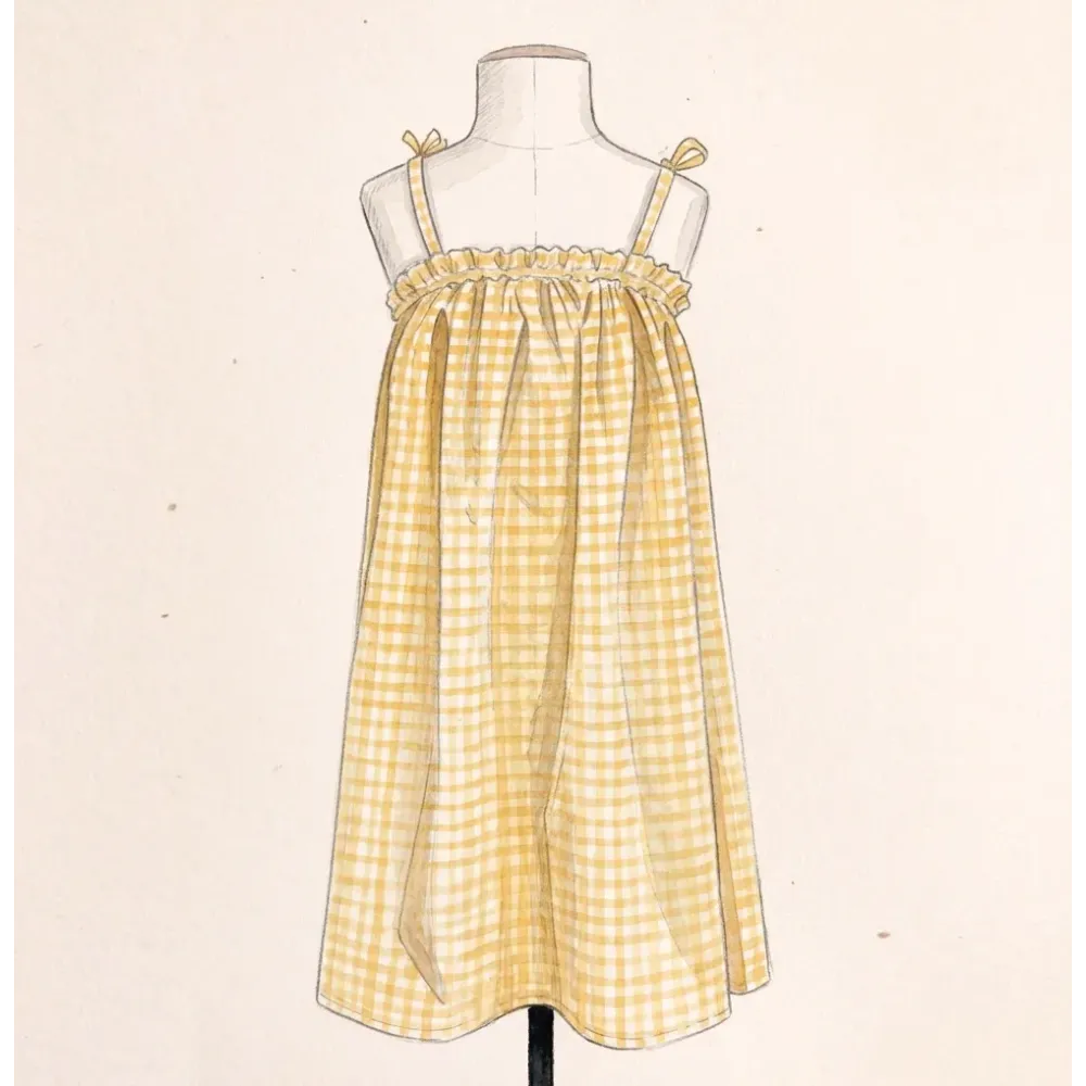 Patron Citronille de robe à bretelles nouées pour enfant de 2 à 12 ans offert