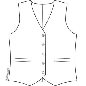 Sewing pattern Citronille :  suit waistcoat pattern for women in PDF to download