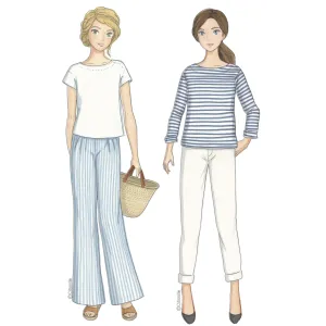 Sewing pattern Citronille : sailor top with long or short sleeves