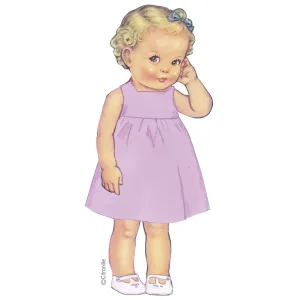 Patron de couture PDF à télécharger :  Blandine, robe pour bébé croisée au dos