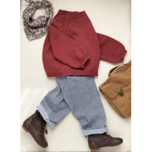 Citronille knitting pattern: crew neck jumper in Scarlett cotton from Fonty