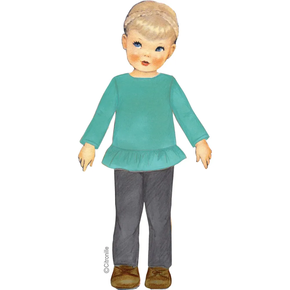 Citronille sewing pattern for children top with ruffle