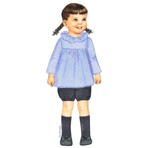 patron couture enfant Citronille haut à col volanté