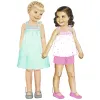 Citronille sewing pattern for children top with smocks and ties