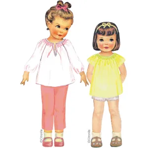 patron couture PDF à télécharger pour enfants  Citronille Pauline blouse à smocks