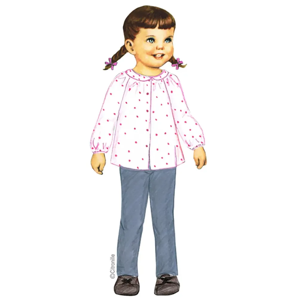 patron couture PDF à télécharger pour jeunes filles Citronille blouse Odette