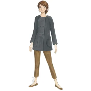 Citronille sewing pattern for women coat raglan sleeves