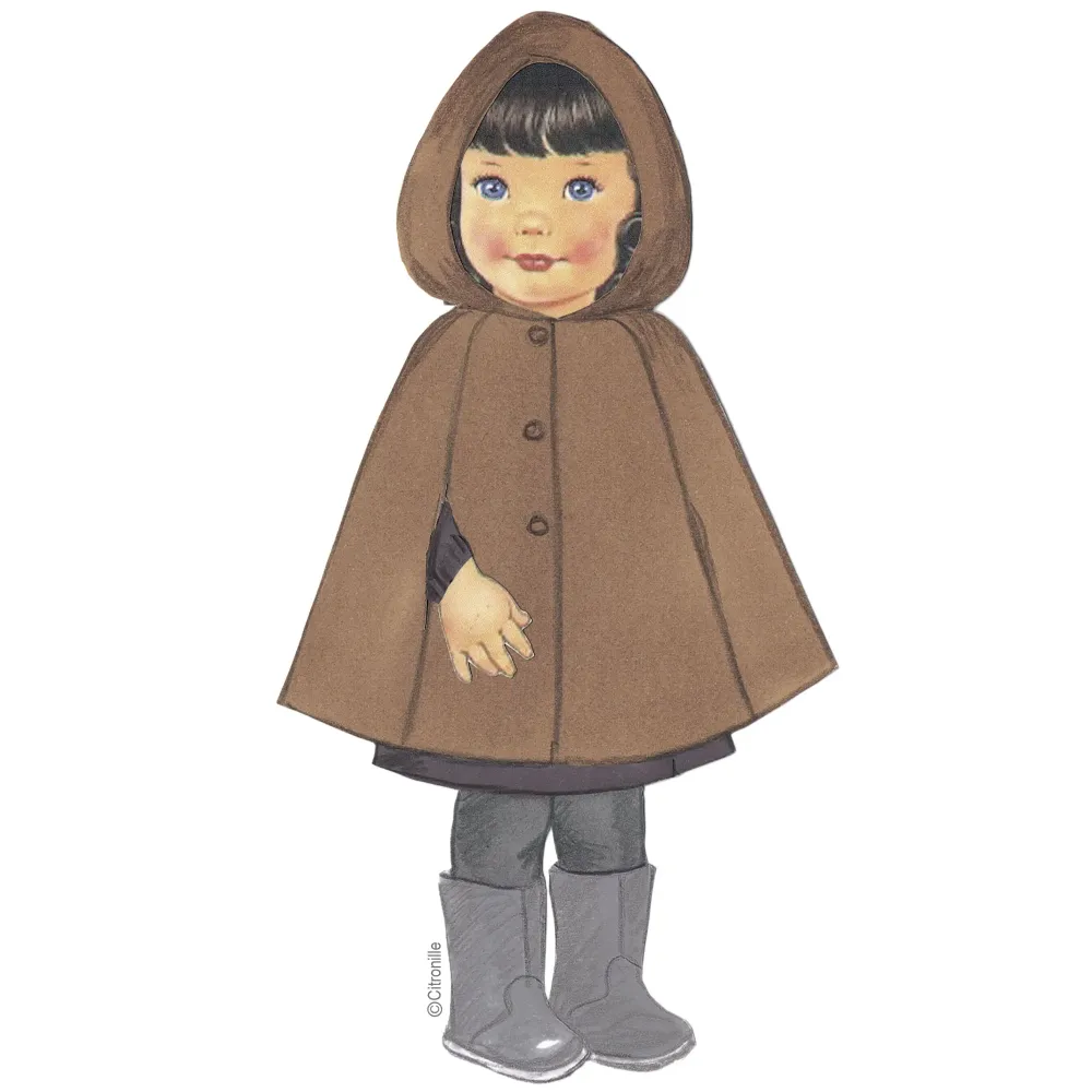 Citronille sewing pattern PDF to download for children hooded coat