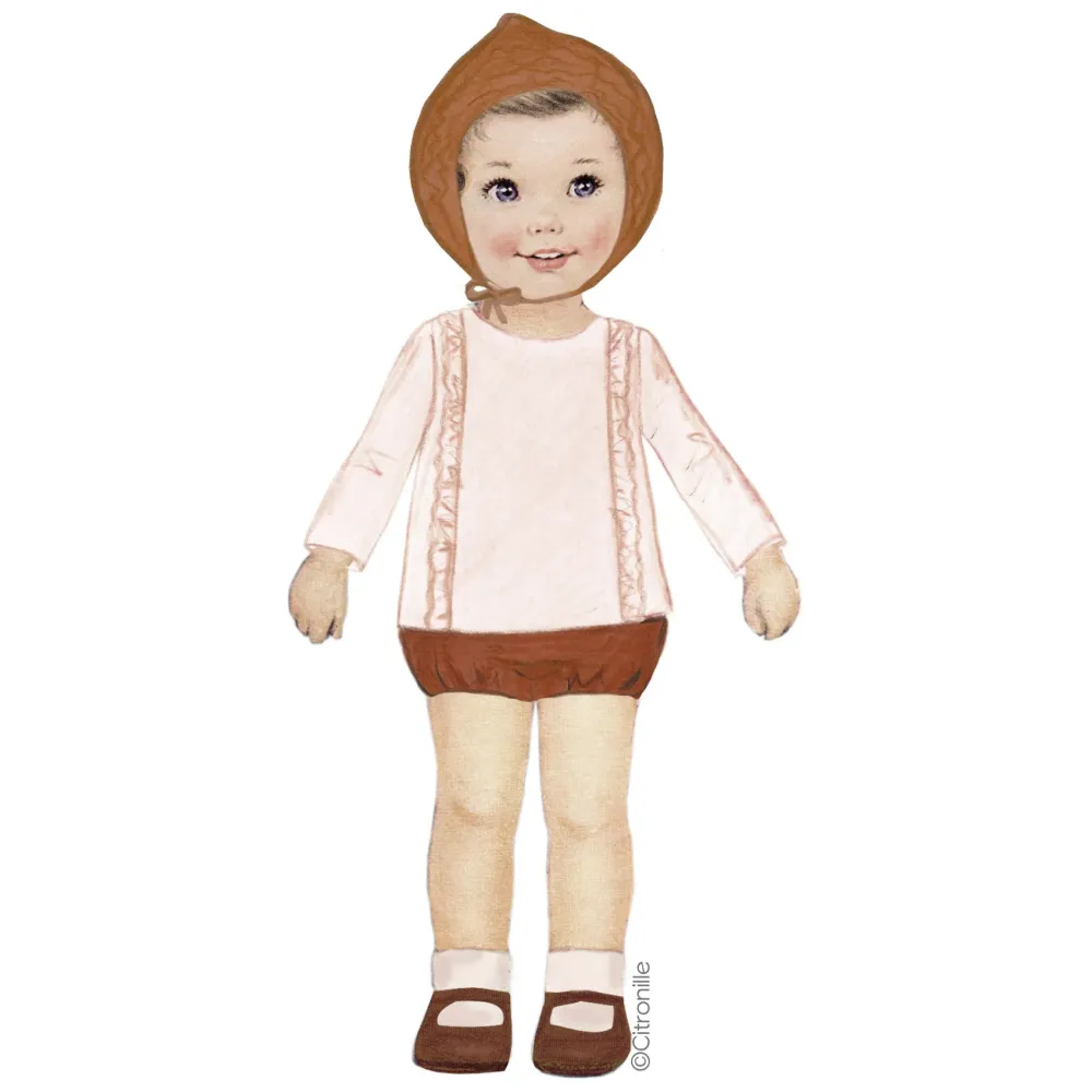 Citronille sewing pattern for baby, top with ruffles