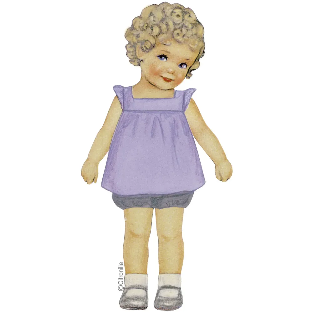 sewing pattern for babies Citronille top with yoke and ruffles