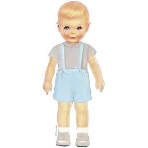 sewing pattern PDF to download for babies Citronille short with straps