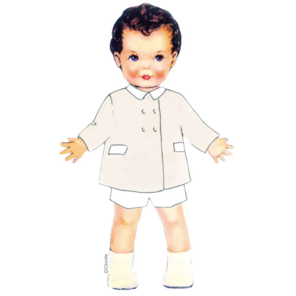 patron couture pour bébés Citronille manteau à double boutonnage Félix