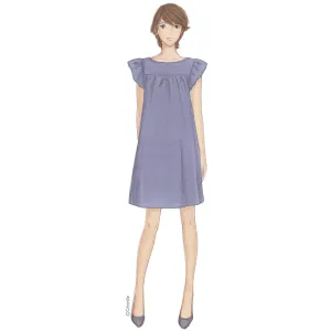 sewing pattern for woman Citronille dress with ruffled sleeves Rosamee