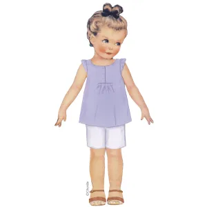 sewing pattern for children Citronille top with ruffled sleeves Capucine