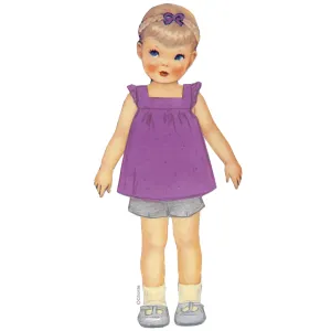 Downloadable PDF sewing pattern for children: Citronille Apolline ruffled top