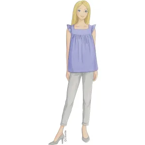 sewing pattern for women: Citronille Apolline ruffled top