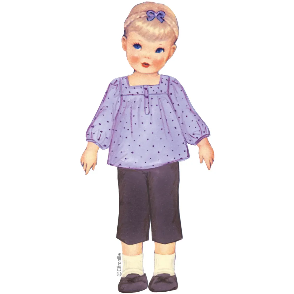 Downloadable PDF sewing pattern for children: Citronille Solveig blouse